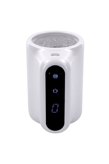 Playboy - Spin Doctor Vibrating & Spinning Stroker - White/Clear - Stag Shop