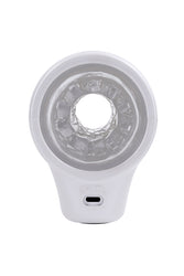 Playboy - Spin Doctor Vibrating & Spinning Stroker - White/Clear - Stag Shop
