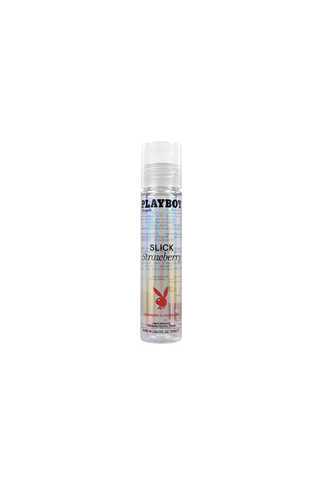 Playboy - Slick Strawberry Flavoured Water Based Lubricant - Various Sizes - Stag Shop