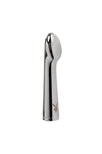 Playboy - Swoon Metal G-Spot Vibrator - Silver - Stag Shop