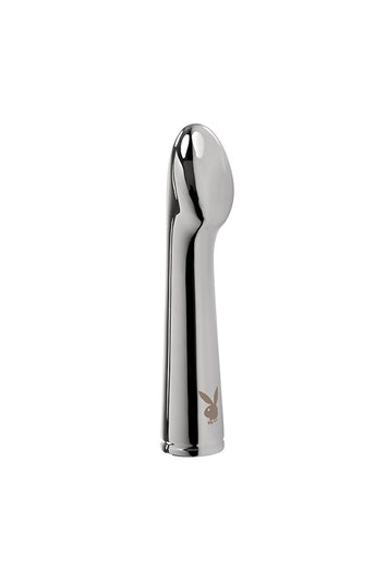 Playboy - Swoon Metal G-Spot Vibrator - Silver - Stag Shop