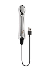 Playboy - Swoon Metal G-Spot Vibrator - Silver - Stag Shop
