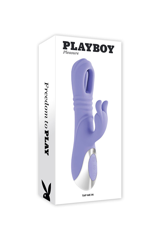 Playboy - Tap Me In Flapping & Thrusting Rabbit Vibrator - Stag Shop