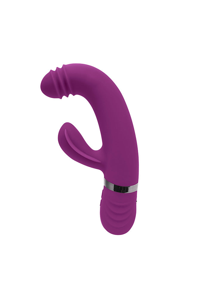 Playboy - Tap That Rabbit Vibrator With Tapping Shaft - Purple - Stag Shop