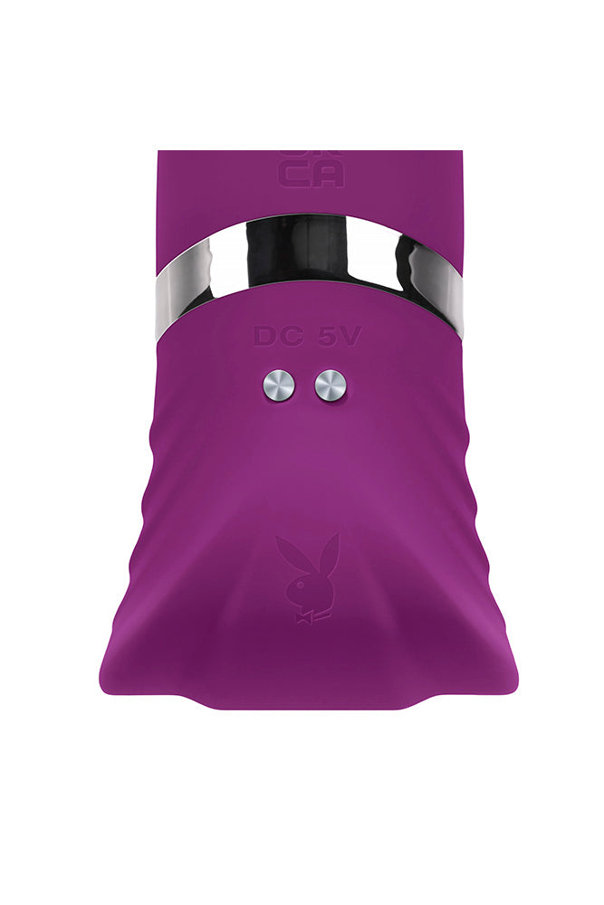 Playboy - Tap That Rabbit Vibrator With Tapping Shaft - Purple - Stag Shop