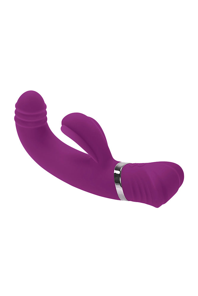 Playboy - Tap That Rabbit Vibrator With Tapping Shaft - Purple - Stag Shop