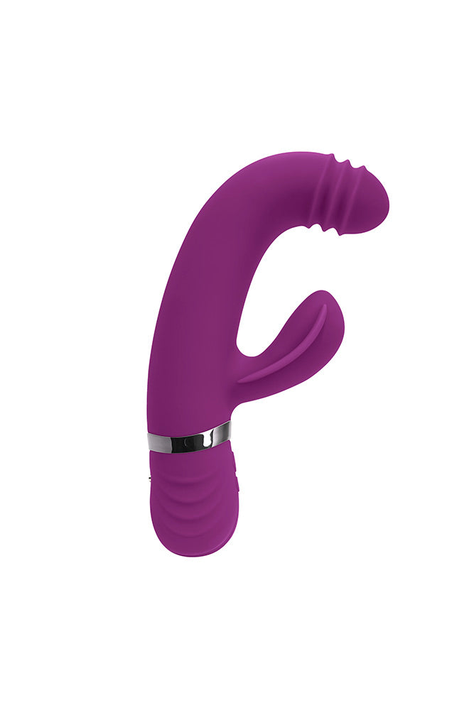 Playboy - Tap That Rabbit Vibrator With Tapping Shaft - Purple - Stag Shop