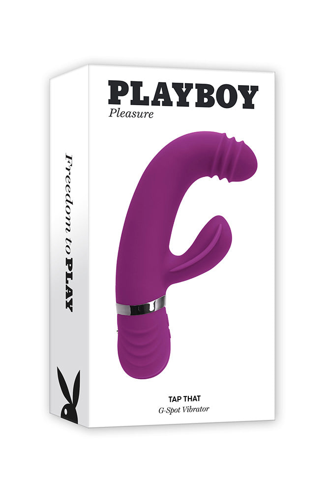 Playboy - Tap That Rabbit Vibrator With Tapping Shaft - Purple - Stag Shop
