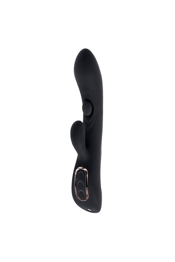 Playboy - That's The Spot Tapping Rabbit Vibrator - Black - Stag Shop