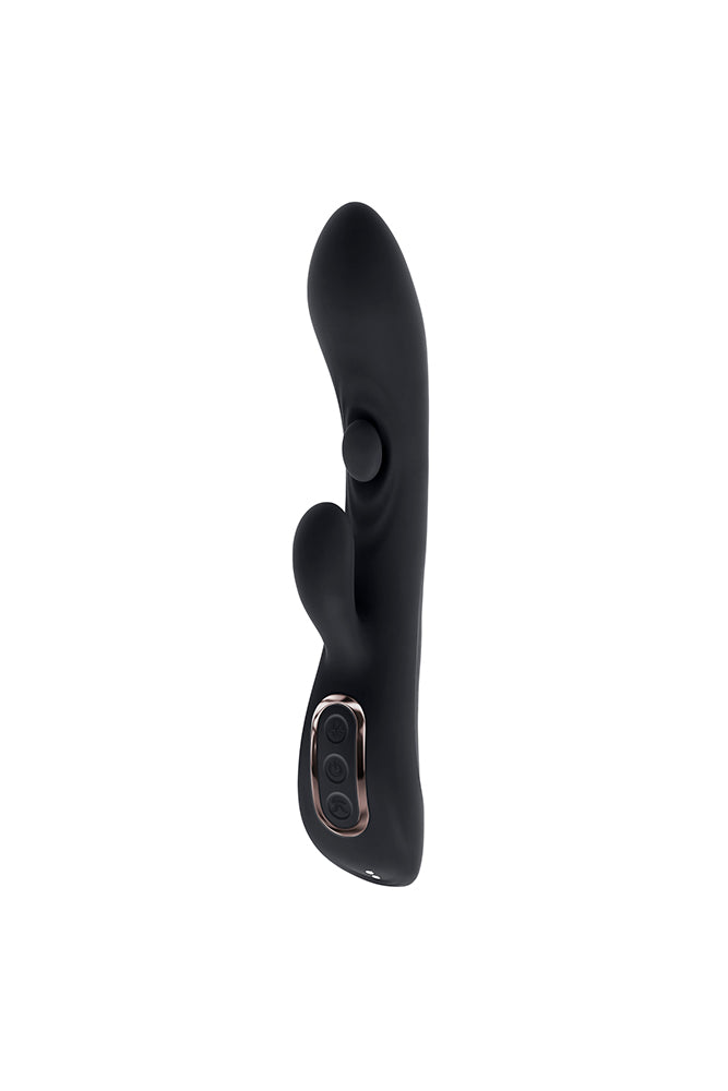 Playboy - That's The Spot Tapping Rabbit Vibrator - Black - Stag Shop