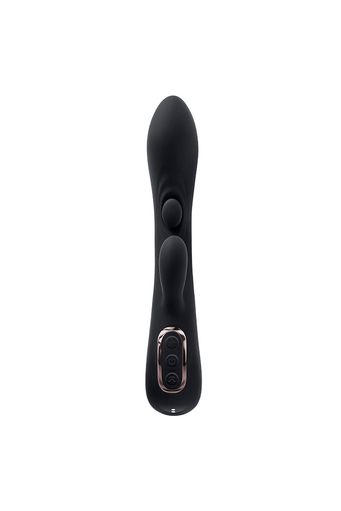 Playboy - That's The Spot Tapping Rabbit Vibrator - Black - Stag Shop