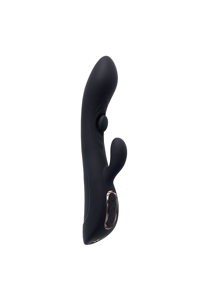 Playboy - That's The Spot Tapping Rabbit Vibrator - Black - Stag Shop