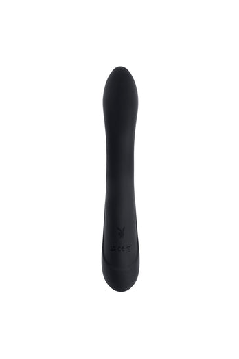Playboy - That's The Spot Tapping Rabbit Vibrator - Black - Stag Shop