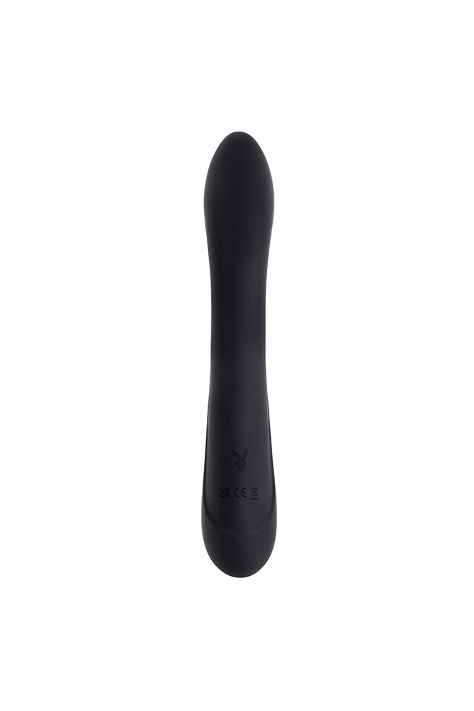 Playboy - That's The Spot Tapping Rabbit Vibrator - Black - Stag Shop