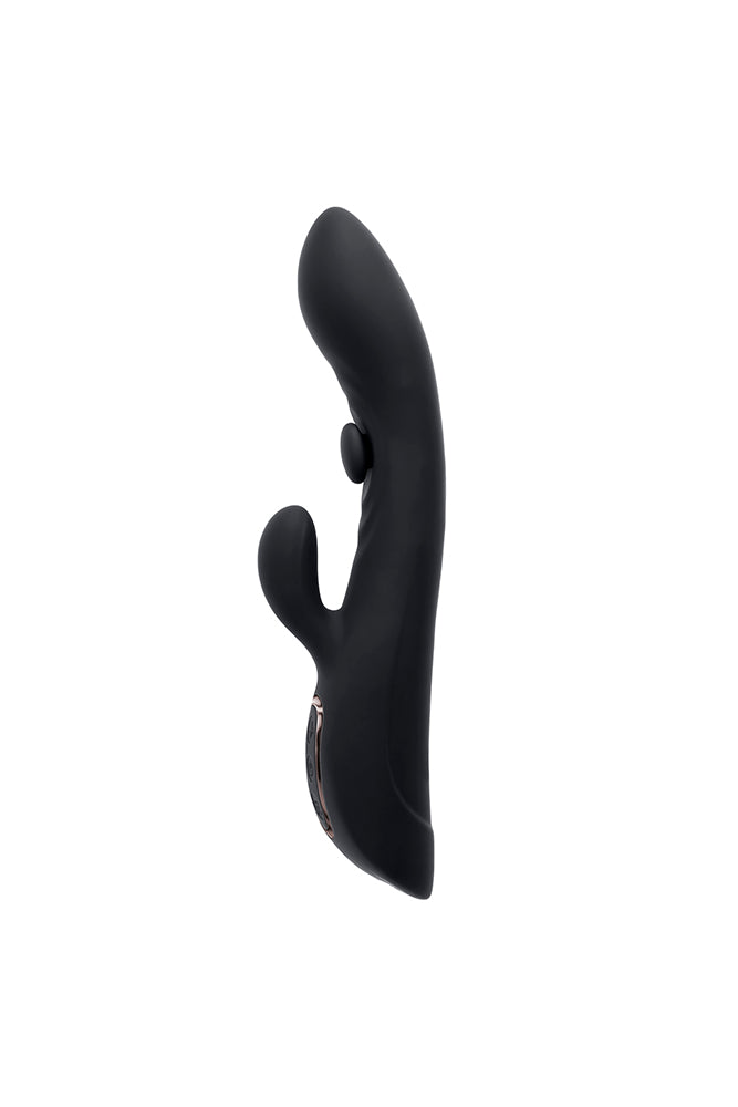 Playboy - That's The Spot Tapping Rabbit Vibrator - Black - Stag Shop