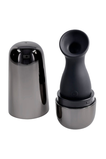 Playboy - The Jet Set - Sucker Travel Massager - Black - Stag Shop