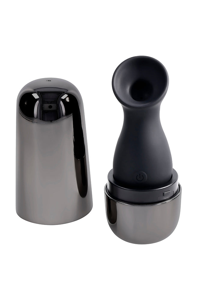 Playboy - The Jet Set - Sucker Travel Massager - Black - Stag Shop