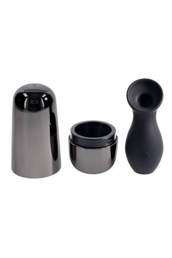 Playboy - The Jet Set - Sucker Travel Massager - Black - Stag Shop