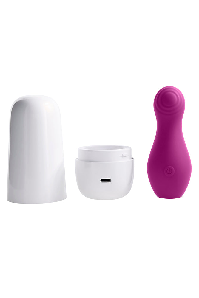 Playboy - The Jet Set - Tapping Travel Massager - Purple - Stag Shop