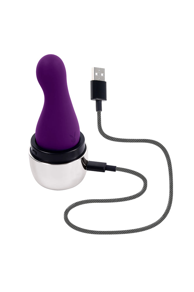 Playboy - The Jet Set - Vibrator Travel Massager - Purple - Stag Shop