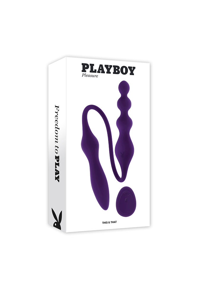 Playboy -  This & That Remote Control Dual-Ended Vibrator & Plug - Stag Shop
