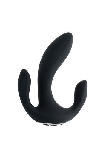 Playboy - Triple Threat Triple Stimulation Vibrator - Black - Stag Shop