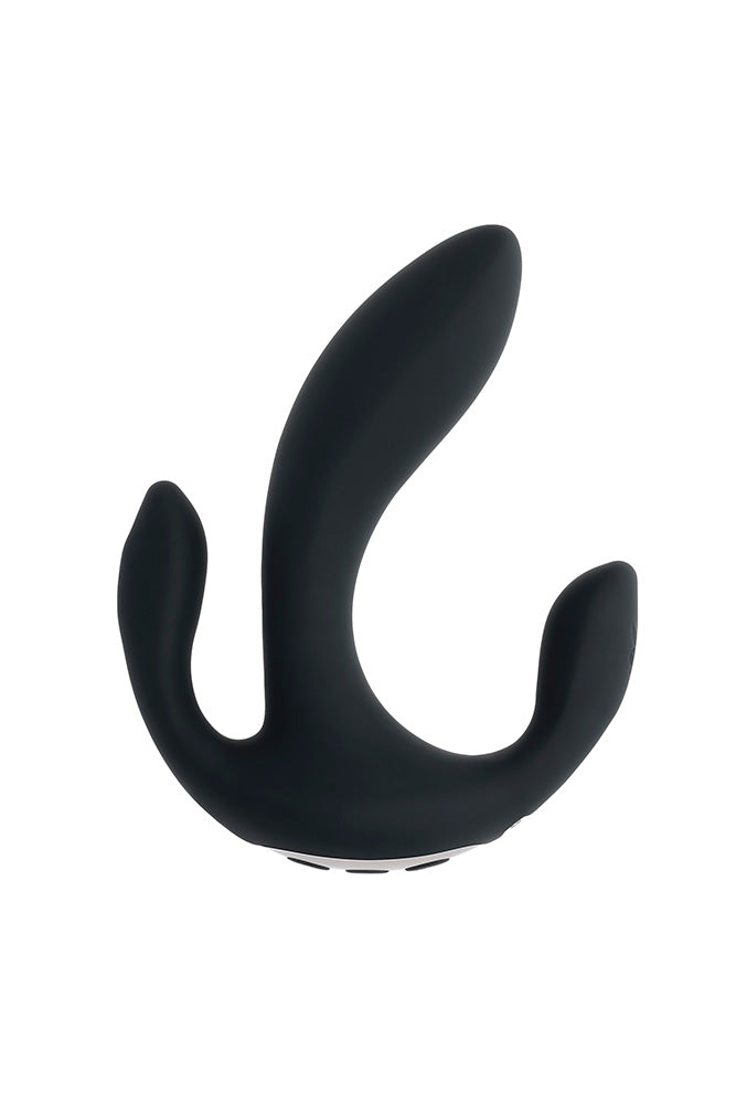 Playboy - Triple Threat Triple Stimulation Vibrator - Black - Stag Shop