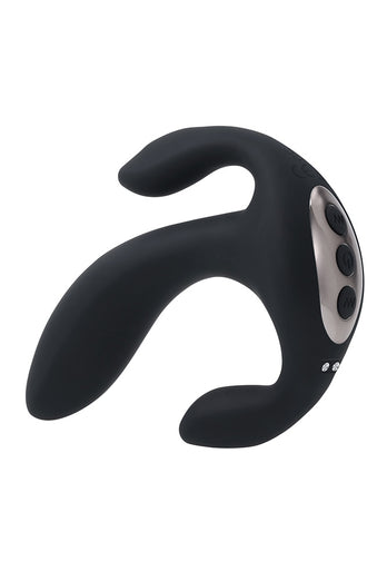 Playboy - Triple Threat Triple Stimulation Vibrator - Black - Stag Shop
