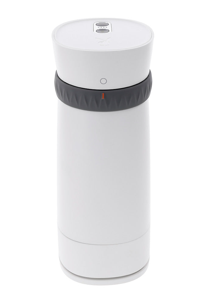 Playboy - Twist & Stroke Warming & Tightening Stroker with UV Cleaning Cap - White - Stag Shop