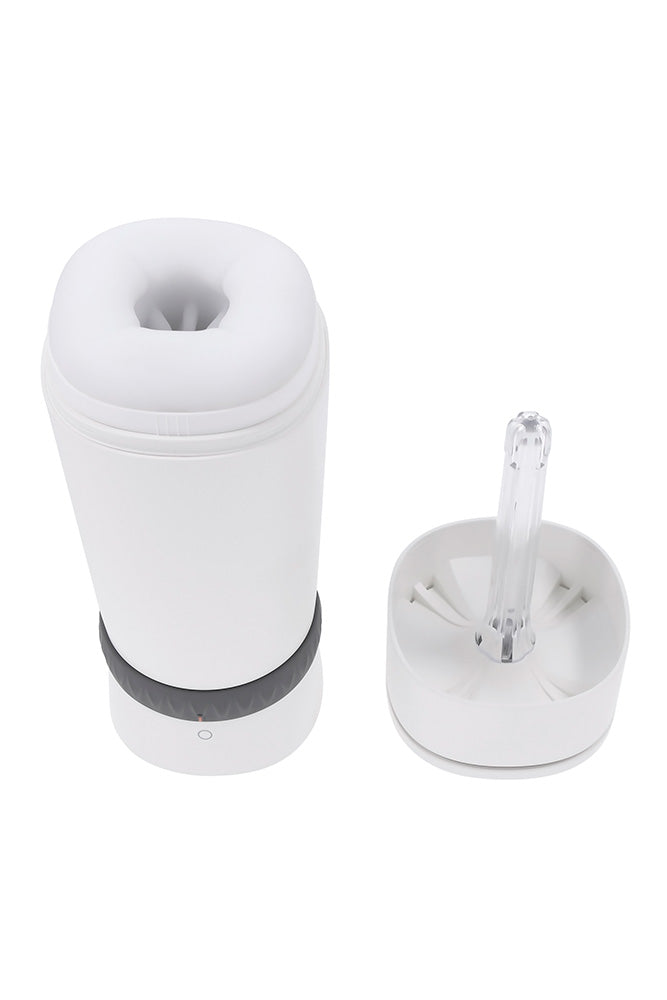 Playboy - Twist & Stroke Warming & Tightening Stroker with UV Cleaning Cap - White - Stag Shop