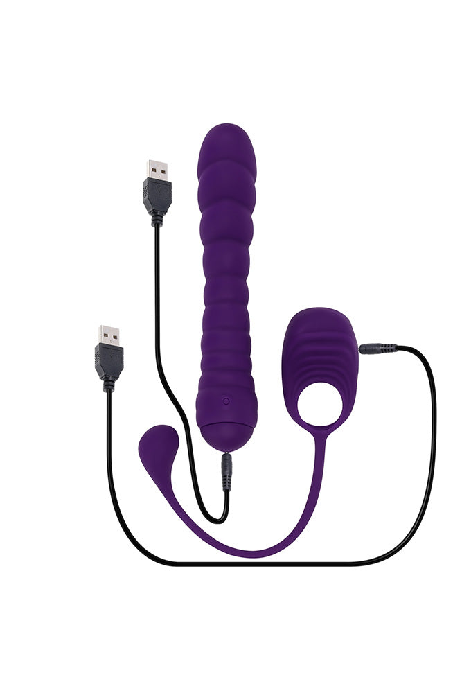 Playboy - Twisted Playground Vibrator with Detachable C-Ring Anal Tail - Stag Shop