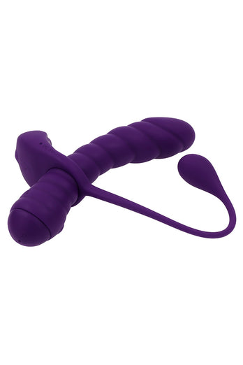 Playboy - Twisted Playground Vibrator with Detachable C-Ring Anal Tail - Stag Shop