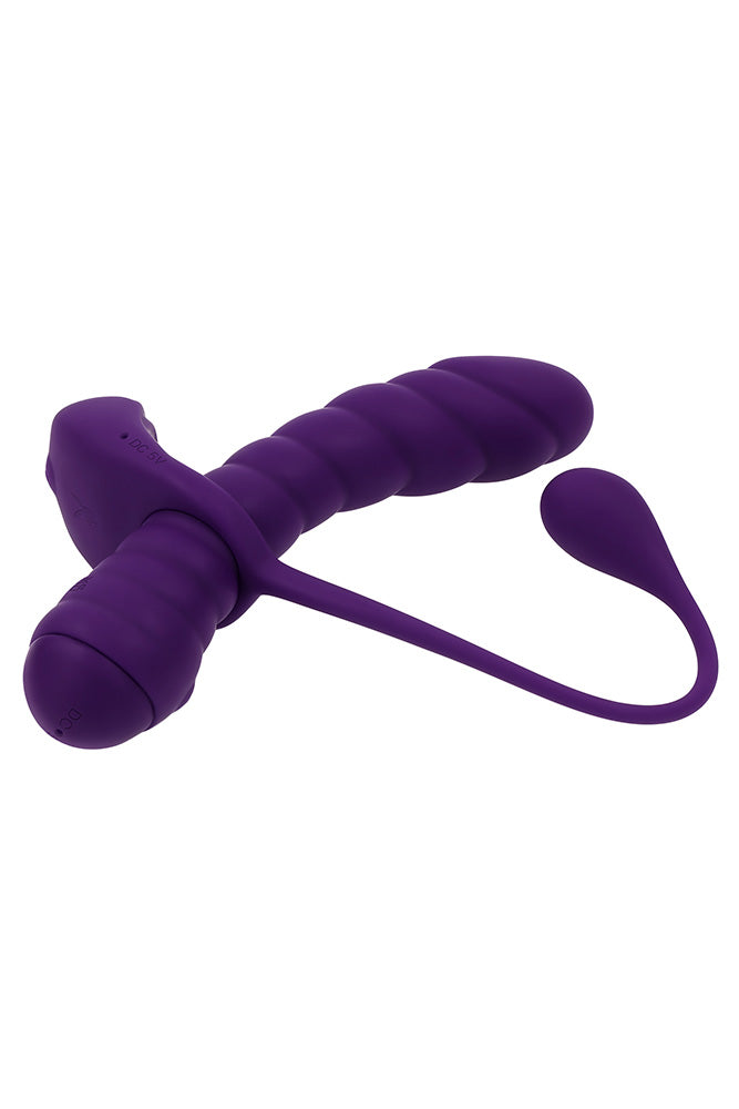 Playboy - Twisted Playground Vibrator with Detachable C-Ring Anal Tail - Stag Shop