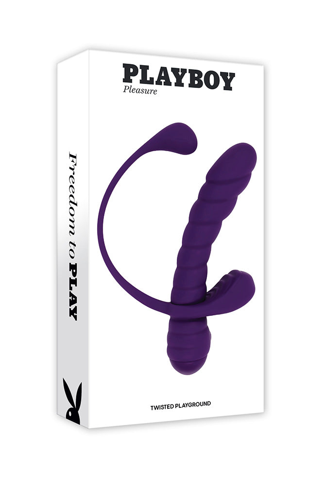Playboy - Twisted Playground Vibrator with Detachable C-Ring Anal Tail - Stag Shop