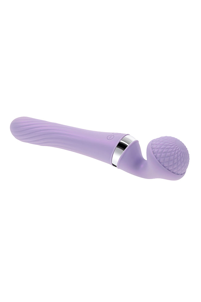 Playboy - Vibrato Dual Ended Wand Vibrator - Lilac - Stag Shop