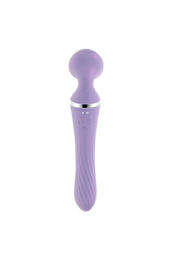 Playboy - Vibrato Dual Ended Wand Vibrator - Lilac - Stag Shop