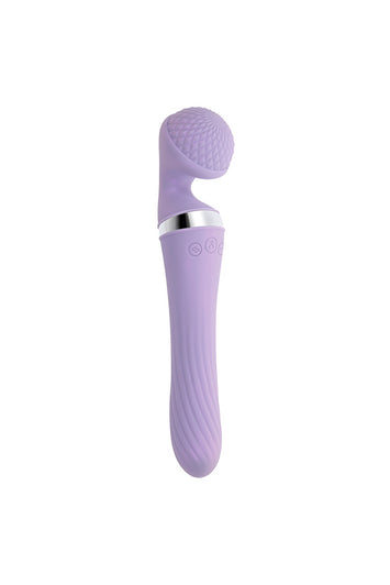 Playboy - Vibrato Dual Ended Wand Vibrator - Lilac - Stag Shop