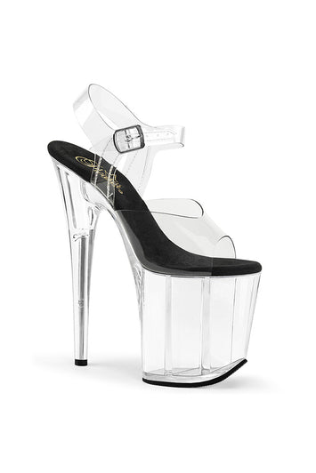 Pleaser USA - Flamingo 8" Platform Sandals - Clear - Stag Shop