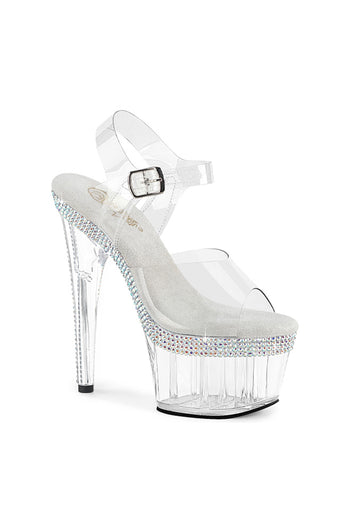 Pleaser USA - Adore 7" Rhinestone Lined Platform Sandal - Stag Shop