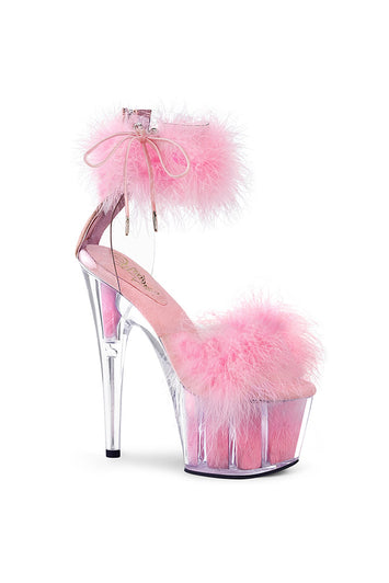 Pleaser USA - Adore 7" Platform Sandal With Faux Fur - Stag Shop