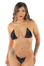 Pleaser USA - Candy Rhinestone Bikini With Invisible Straps - Stag Shop