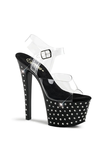 Pleaser USA - Stardust 7" Platform Sandals With Rhinestone Heel - Stag Shop