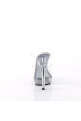 Pleaser USA - Sultry Inch Platform Two-Band Slide - Clear - Stag Shop