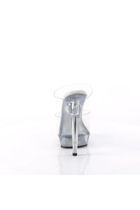 Thumbnail for Pleaser USA - Sultry Inch Platform Two-Band Slide - Clear - Stag Shop