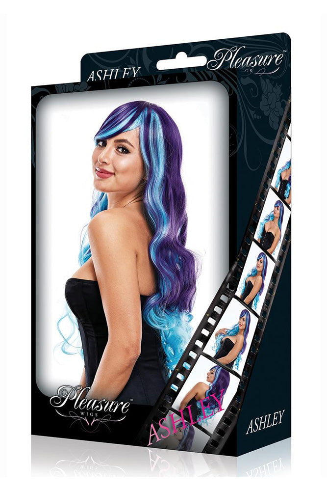 Pleasure Wigs- Ashley Wig - Blue/Purple - Stag Shop