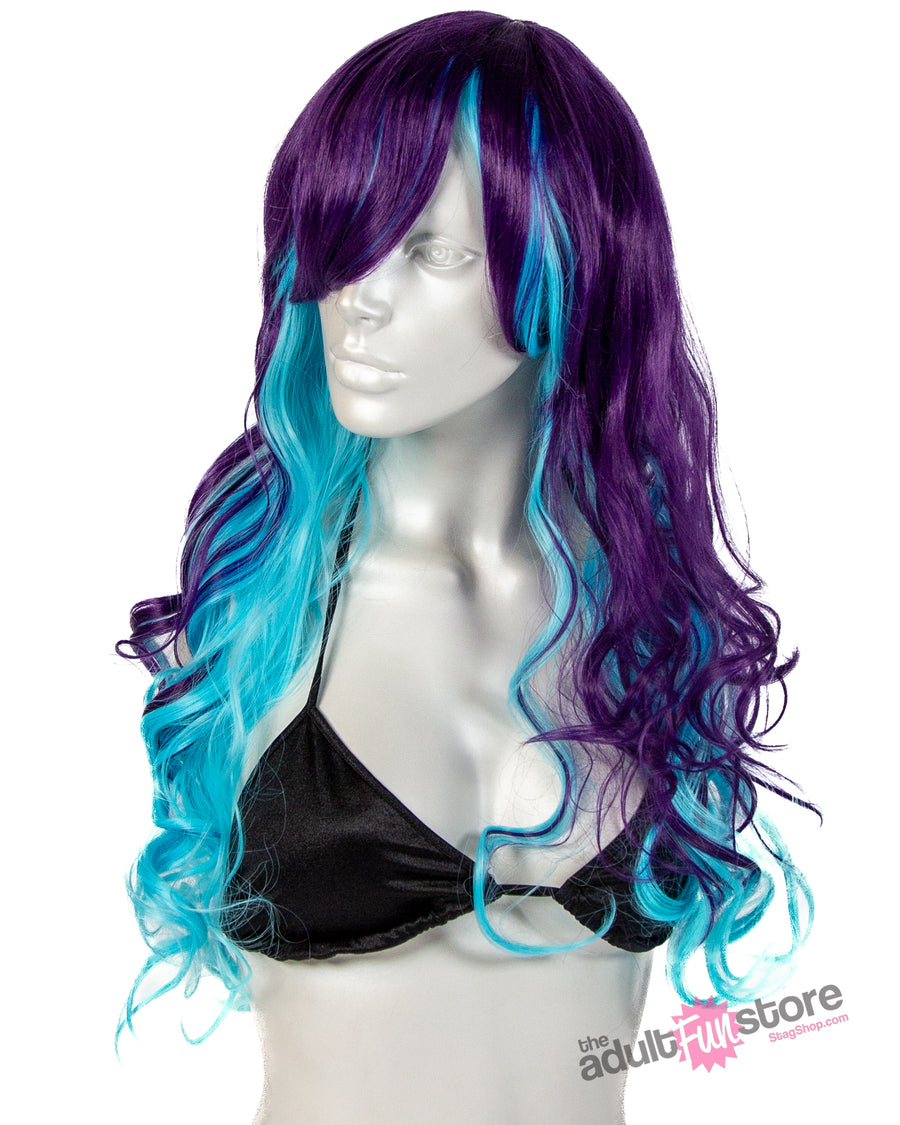 Pleasure Wigs- Ashley Wig - Blue/Purple - Stag Shop
