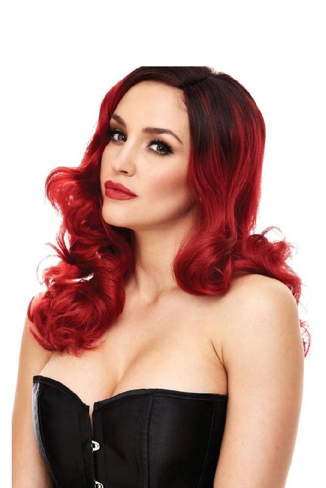 Pleasure Wigs - Candice Wig - Black/Red - Stag Shop