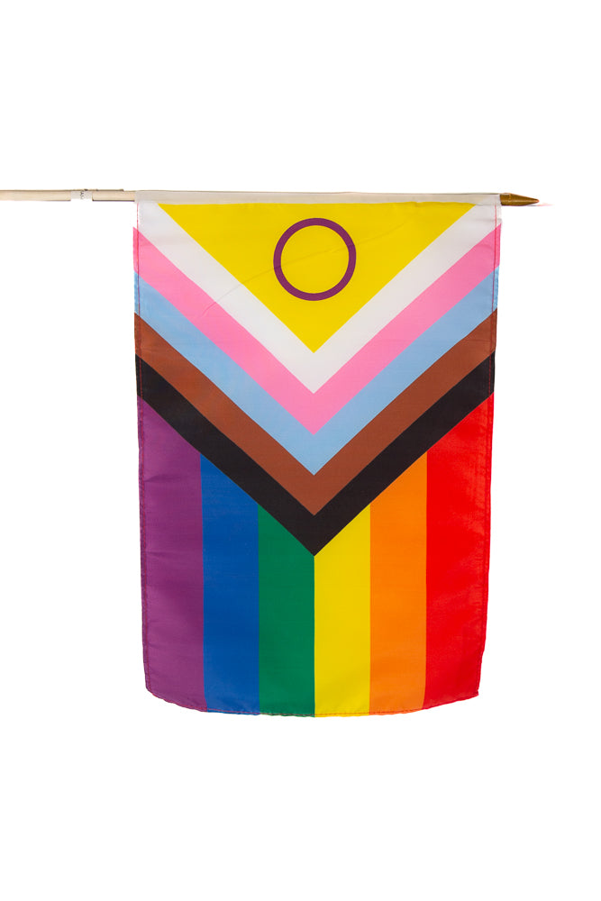 Stag Shop - Intersex Inclusive 12x18 Pride Flag On Stick - Stag Shop