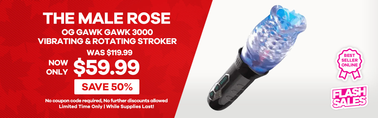 The Male Rose - Original Gawk Gawk 3000 | Vibrating & Rotating Male Stroker