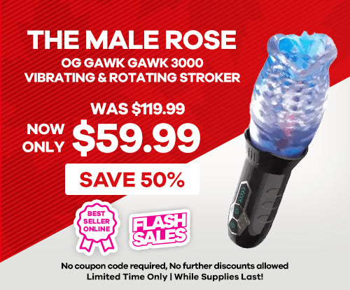 The Male Rose - Original Gawk Gawk 3000 | Vibrating & Rotating Male Stroker